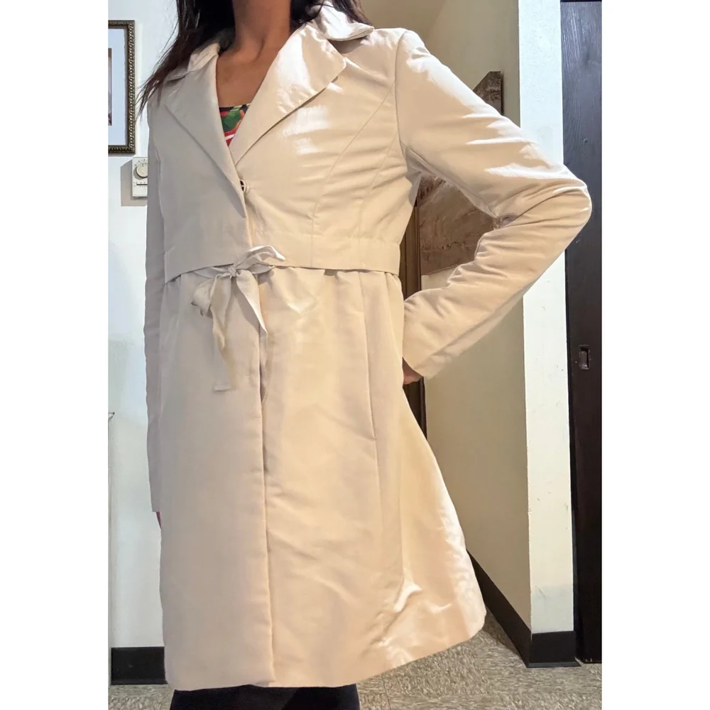 Petite LOFT Satin Trench Coat - Picture 3 of 7